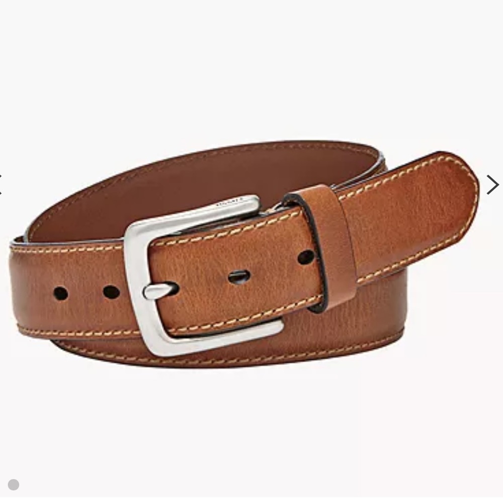 FOSSIL Aiden Leather Belt Sz 38